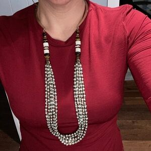 Talbots multi-layered beaded necklace